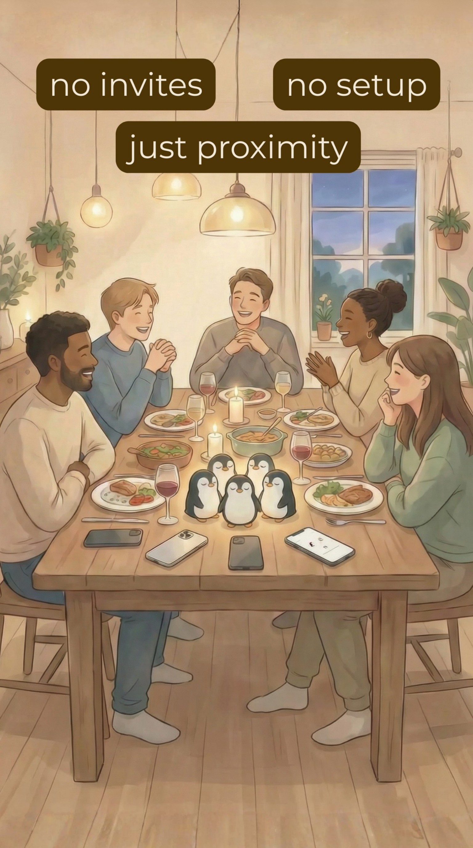 penguins notice each other